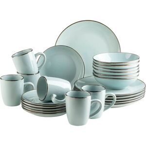 MÄSER Metallic Rim Servies - 24 stuks voor 6 personen MÄSER Metallic Rim Servies - 24 stuks voor 6 personen