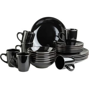 MÄSER Set di stoviglie nero 24 pezzi - Set di stoviglie MÄSER Set di stoviglie nero 24 pezzi - Set di stoviglie