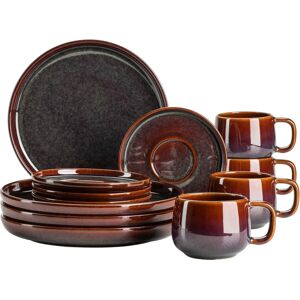 MÄSER Elina Uno Rotes Keramik Kaffeeservice - Geschirrset MÄSER Elina Uno Rotes Keramik Kaffeeservice - Geschirrset