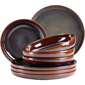 MÄSER Elina Uno Rotes Steingut Geschirrset - 8-tlg. MÄSER Elina Uno Rotes Steingut Geschirrset - 8-tlg.