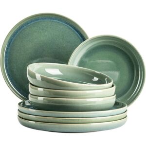 MÄSER Elina Uno - Juego de vajilla de gres verde MÄSER Elina Uno - Juego de vajilla de gres verde