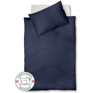 FLEURESSE Satin Bettwäsche Royal Uni 140x220cm Nachtblau - Bettwäsche-Set FLEURESSE Satin Bettwäsche Royal Uni 140x220cm Nachtblau - Bettwäsche-Set