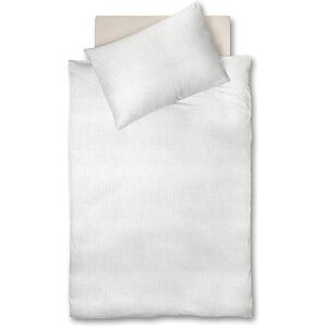 Fleuresse Lenzuola in satin Mako - Bianco - 70x90/140x200cm Fleuresse Lenzuola in satin Mako - Bianco - 70x90/140x200cm