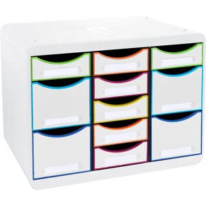 Exacompta Black & White Office Schubladenbox mit 11 Schubfächern - Store Box Multi Exacompta Black & White Office Schubladenbox mit 11 Schubfächern - Store Box Multi