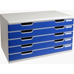Exacompta 322003D Office Drawer Unit - Grey / Light Blue / Yellow - Office Storage Exacompta 322003D Office Drawer Unit - Grey / Light Blue / Yellow - Office Storage