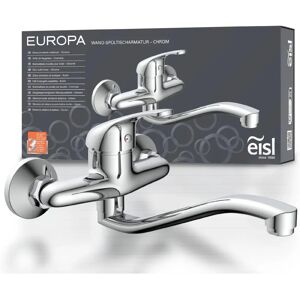 EISL EUROPA Robinet de Cuisine Murale - Laiton, Cartouche en Céramique, Chrome - Publicité EISL EUROPA Robinet de Cuisine Murale - Laiton, Cartouche en Céramique, Chrome - Publicité
