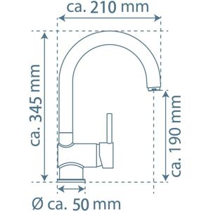 EISL Futura Spültischarmatur - Schwarz-Chrom, 360° schwenkbar, Messing EISL Futura Spültischarmatur - Schwarz-Chrom, 360° schwenkbar, Messing