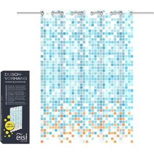 VidaXL EISL Duschvorhang Blau/Orange Mosaik - Duschvorhang VidaXL EISL Duschvorhang Blau/Orange Mosaik - Duschvorhang