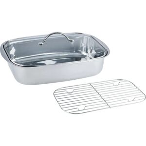 Plat à rôtir Kelomat 36x25x9cm, Poêle + Casserole, Argent - Publicité Plat à rôtir Kelomat 36x25x9cm, Poêle + Casserole, Argent - Publicité