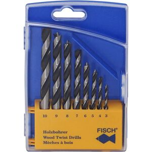 Fisch 8-Piece Softwood Drill Set - Precision, Easy Transport Fisch 8-Piece Softwood Drill Set - Precision, Easy Transport