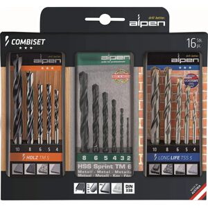 Alpen Model 801003100 16-Part Universal Drill Set Alpen Model 801003100 16-Part Universal Drill Set