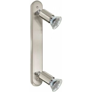 EGLO LED Spotlight - Satin nikkel - Justerbare hoveder - 2 pærer EGLO LED Spotlight - Satin nikkel - Justerbare hoveder - 2 pærer
