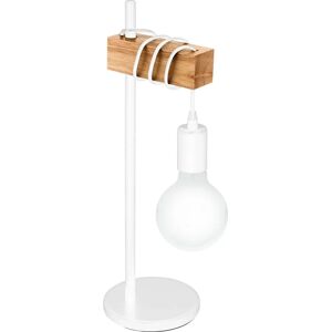 Eglo Townshend Vintage Tafellamp - E27, Wit, Hout Eglo Townshend Vintage Tafellamp - E27, Wit, Hout