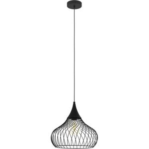 EGLO Staverton Suspension Lighting - Teardrop Black Mesh Steel - Suspense Lighting EGLO Staverton Suspension Lighting - Teardrop Black Mesh Steel - Suspense Lighting