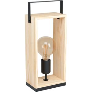 Lampe de table Eglo Famborough - Noir, bois, E27, 40W Lampe de table Eglo Famborough - Noir, bois, E27, 40W