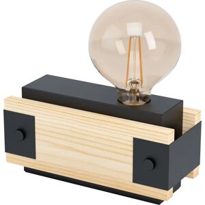 Eglo LAYHAM Table Lamp - Vintage Industrial Style, E27, Black/Brown Eglo LAYHAM Table Lamp - Vintage Industrial Style, E27, Black/Brown