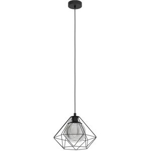 EGLO Model 325mm Single Pendant with Vaporized Black Transparent Glass - Lighting EGLO Model 325mm Single Pendant with Vaporized Black Transparent Glass - Lighting