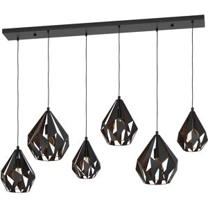 EGLO Vintage Carlton 1 Pendelleuchte Schwarz Kupfer 6xE27 EGLO Vintage Carlton 1 Pendelleuchte Schwarz Kupfer 6xE27
