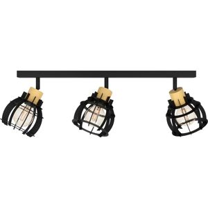 EGLO Stillington 1 Steel Wood Dimmable Ceiling Spot Light EGLO Stillington 1 Steel Wood Dimmable Ceiling Spot Light