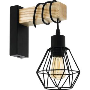 Eglo Townshend 5 Wall Light - Black & Wood - Wall Light Eglo Townshend 5 Wall Light - Black & Wood - Wall Light