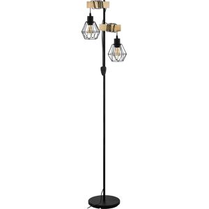 EGLO Townshend 5 Floor Lamp - Modern Wooden and Black Design EGLO Townshend 5 Floor Lamp - Modern Wooden and Black Design