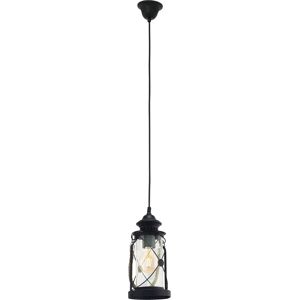 Eglo Vintage Pendant Light - E27, 14cm, Black, Rustic Style Eglo Vintage Pendant Light - E27, 14cm, Black, Rustic Style