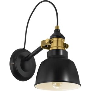 EGLO Thornford Metal Wall Lamp - Vintage Style, Black, 14.5cm EGLO Thornford Metal Wall Lamp - Vintage Style, Black, 14.5cm