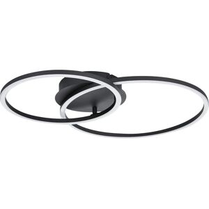 EGLO Palmaves LED Ceiling Light - 12cm Height, Black EGLO Palmaves LED Ceiling Light - 12cm Height, Black