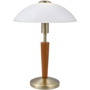 Eglo Solo 1 Table Lamp - Antique Brass, Walnut, E14 - Table Lamp Eglo Solo 1 Table Lamp - Antique Brass, Walnut, E14 - Table Lamp