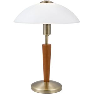 Lampa stołowa Eglo Solo 1 - Mosiądz antyczny, Orzech, E14 Lampa stołowa Eglo Solo 1 - Mosiądz antyczny, Orzech, E14