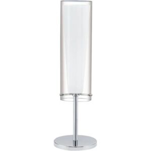 Eglo Pinto Bordslampa - Krom, E27, Transparent, Vit Eglo Pinto Bordslampa - Krom, E27, Transparent, Vit