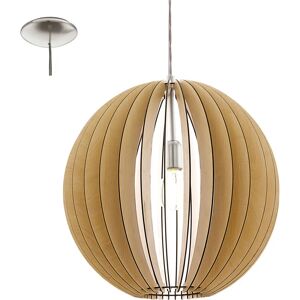 Eglo Cossano Ceiling Light - Satin Nickel & Maple - 60W Eglo Cossano Ceiling Light - Satin Nickel & Maple - 60W