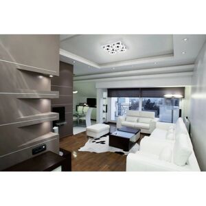 Eglo Fradelo LED Ceiling Light - Polished Chrome, 28x28cm Eglo Fradelo LED Ceiling Light - Polished Chrome, 28x28cm