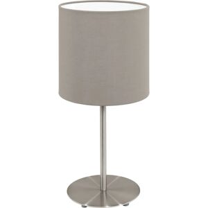 Eglo Satin Nickel Taupe Table Lamp - E14, 27.5cm Eglo Satin Nickel Taupe Table Lamp - E14, 27.5cm