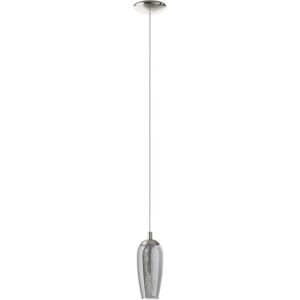 Eglo Farsala Satin Nickel Pendant Light with Smoked Glass - Lighting Fixture Eglo Farsala Satin Nickel Pendant Light with Smoked Glass - Lighting Fixture