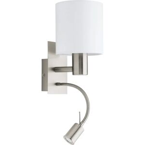 EGLO Pasteri Satin Nickel Wall Light - Adjustable LED Reading - Wall Light EGLO Pasteri Satin Nickel Wall Light - Adjustable LED Reading - Wall Light