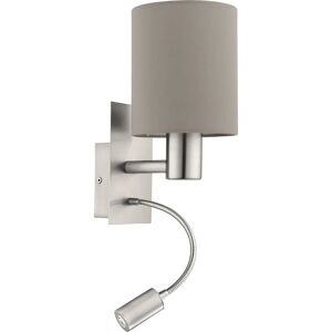 EGLO Pasteri Wall Light - Satin Nickel - Adjustable Reading Light - Wall Light EGLO Pasteri Wall Light - Satin Nickel - Adjustable Reading Light - Wall Light