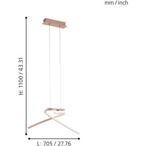 EGLO Palozza 2 Light LED Pendant - Suspension Lighting EGLO Palozza 2 Light LED Pendant - Suspension Lighting