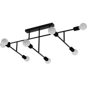Eglo Belsiana Zwart 8-Licht Semi Inbouw Plafondlamp - plafondlamp Eglo Belsiana Zwart 8-Licht Semi Inbouw Plafondlamp - plafondlamp