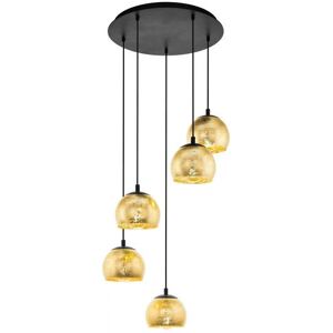 Eglo Albaraccin Pendant Light - Gold Glass - 40W - E27 - Vintage Style Eglo Albaraccin Pendant Light - Gold Glass - 40W - E27 - Vintage Style