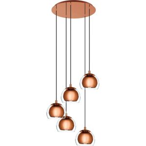 Eglo Rocamar Copper and Glass Pendant - Pendant Light Eglo Rocamar Copper and Glass Pendant - Pendant Light