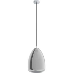 Eglo Alobrase 30cm Ceiling Light - Modern, Chrome & Black Glass Eglo Alobrase 30cm Ceiling Light - Modern, Chrome & Black Glass