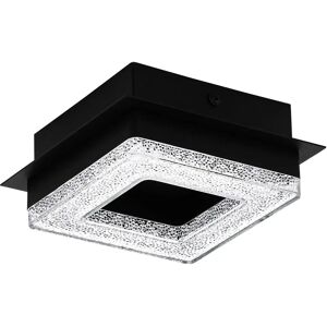 Eglo Fradelo 1 LED Plafondlamp - Modern, Zwart, 14x14cm Eglo Fradelo 1 LED Plafondlamp - Modern, Zwart, 14x14cm