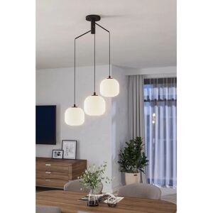 EGLO Mantunalle Pendant Light - E27, 62cm, Black and White EGLO Mantunalle Pendant Light - E27, 62cm, Black and White