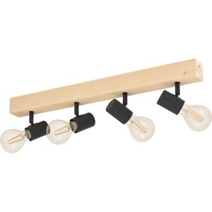 EGLO Townshend 4-Light Wood Black Wall Light - Wall Light EGLO Townshend 4-Light Wood Black Wall Light - Wall Light