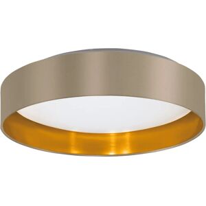 Eglo Maserlo 2 Ceiling Light - Taupe & Gold Fabric LED 24W Eglo Maserlo 2 Ceiling Light - Taupe & Gold Fabric LED 24W