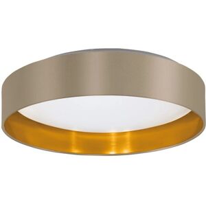 Eglo Maserlo 2 Ceiling Light - Taupe & Gold Fabric LED 24W Eglo Maserlo 2 Ceiling Light - Taupe & Gold Fabric LED 24W
