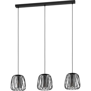 EGLO Floresta Pendant Light - 3 Bulb, Black, 89x19x110 cm EGLO Floresta Pendant Light - 3 Bulb, Black, 89x19x110 cm