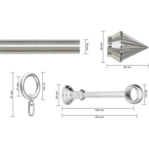 GARESA SEMARA Gardinenstange - Verstellbar, 140cm, Grau GARESA SEMARA Gardinenstange - Verstellbar, 140cm, Grau