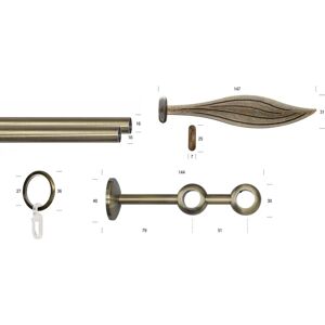 GARESA ESPERANCA Gardinenstange - 2-läufig, 350cm, gold GARESA ESPERANCA Gardinenstange - 2-läufig, 350cm, gold